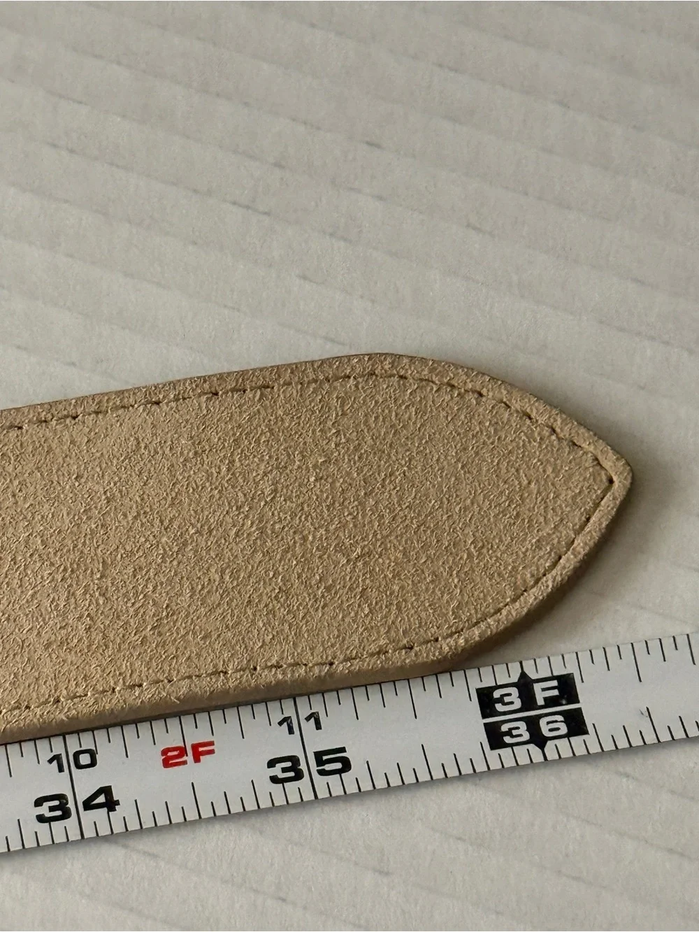 B-Low The Belt Tori Suede Western Style Cream Color Leather Belt Women's Size M